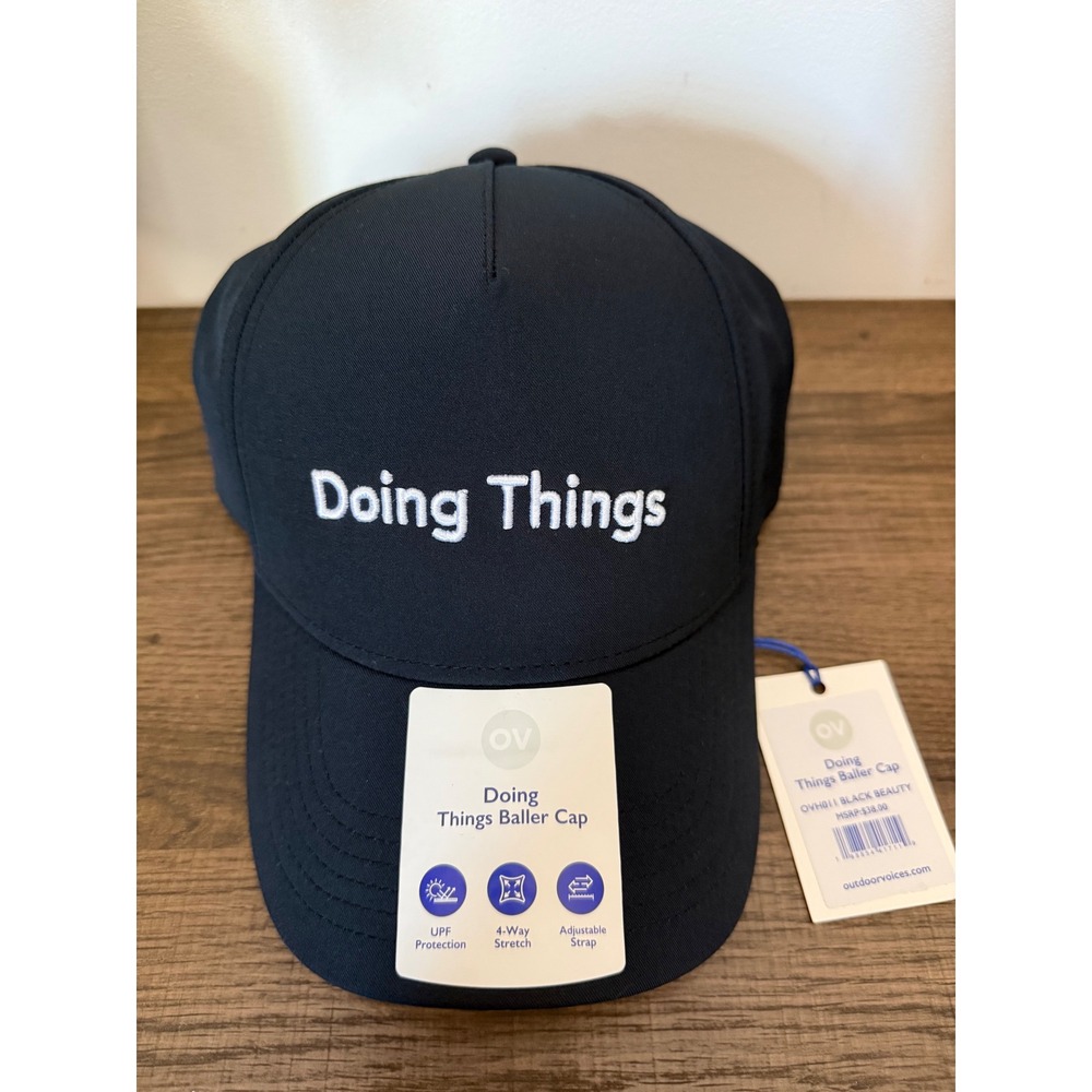 Outdoor Voices Doing Things Baller Cap Black Beauty Adjustable Hat OVH011 NWT